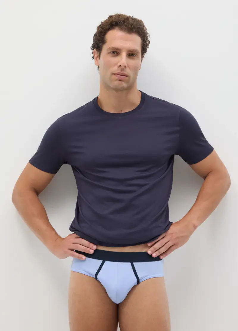 Multipack Di Cinque Slip In Puro Cotone Multicolor, Uomo, Multicolor