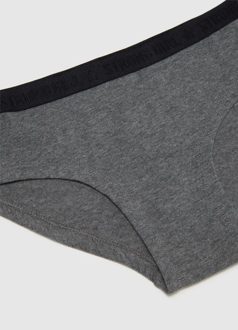 OVS, Mutandina Da Bambina In Cotone Grigio Regular Fit, Grigio, Taglia: 10-11 miniatura 2