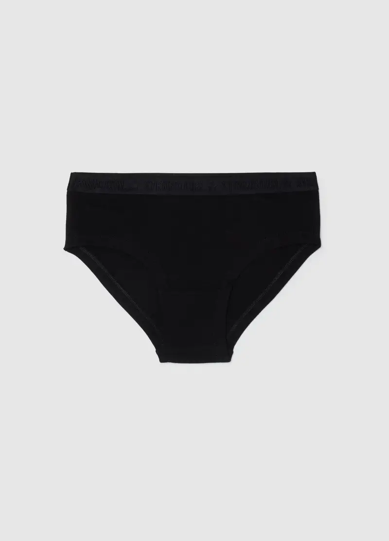 OVS, Mutandina Da Ragazza In Cotone Nero Regular Fit, Bambina, Nero, Taglia: 10-11