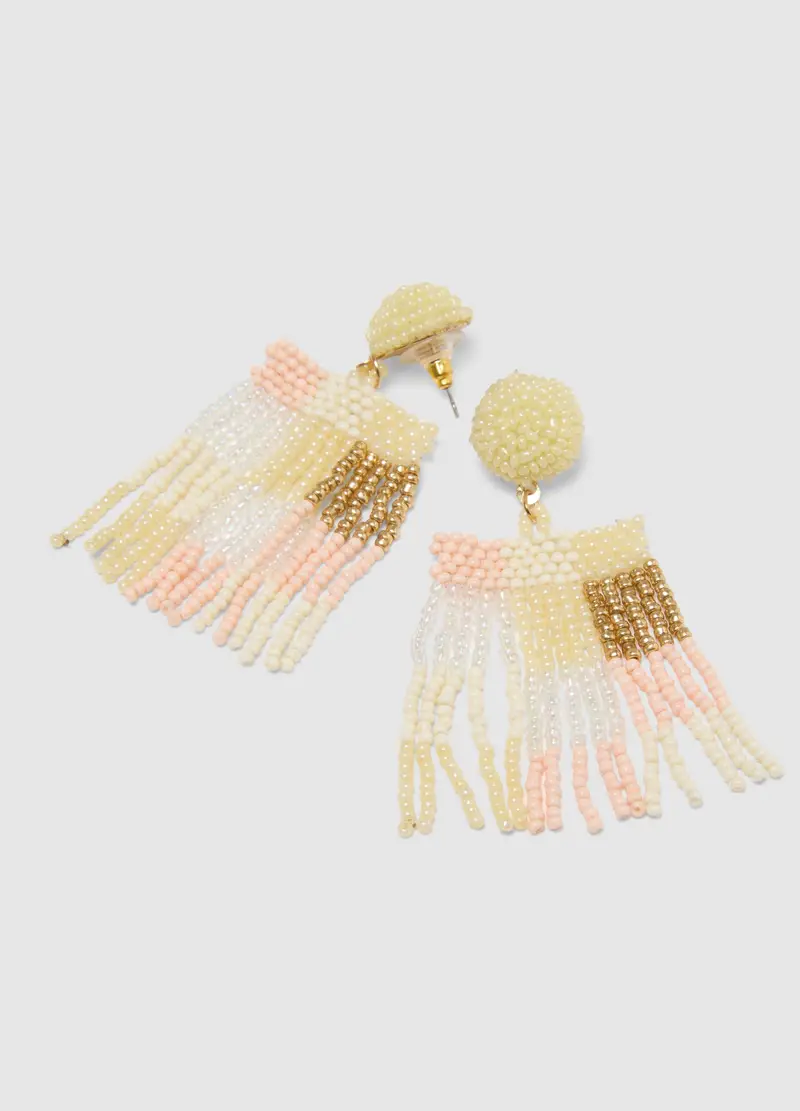 Orecchini Pendenti Multicolor Con Perline In Vetro, Donna, Multicolor miniatura 2