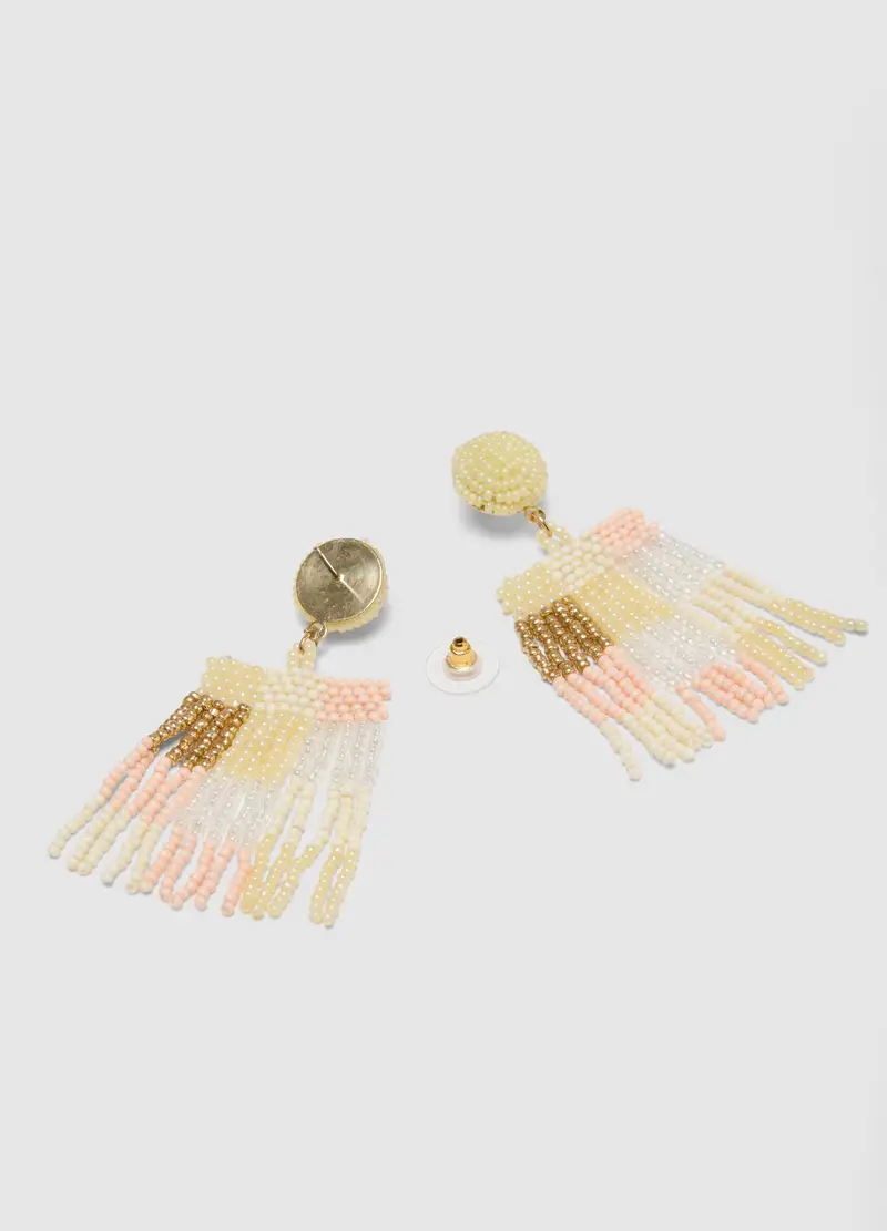 Orecchini Pendenti Multicolor Con Perline In Vetro, Donna, Multicolor miniatura 3