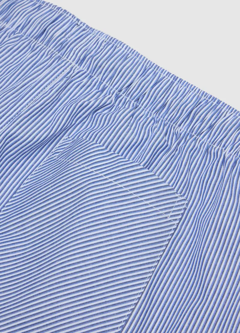 Pantaloncini Pigiama In Puro Cotone A Righe Multicolor Regular Fit, Uomo, Multicolor miniatura 2