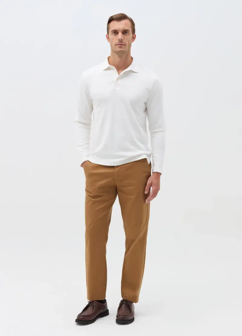 Pantalone Chino Slim Fit, Uomo, Marrone