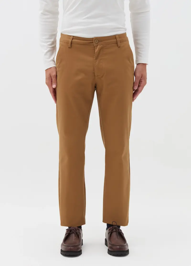Pantalone Chino Slim Fit, Uomo, Marrone miniatura 2