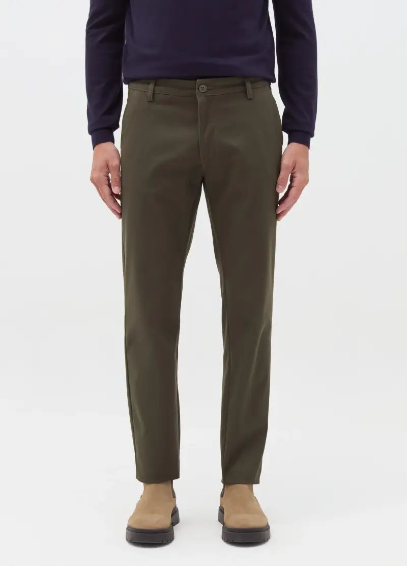 Pantalone Chino Slim Fit, Uomo, Verde miniatura 2