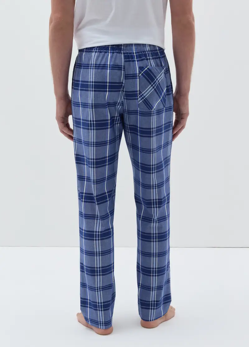 Pantalone Pigiama In Cotone Fantasia, Uomo, Multicolor miniatura 3
