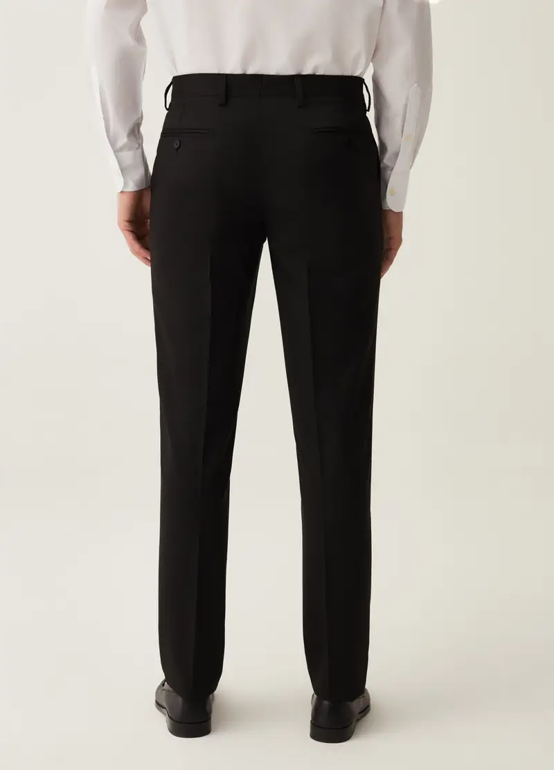 Pantalone Slim Fit Nero, Uomo, Nero miniatura 3