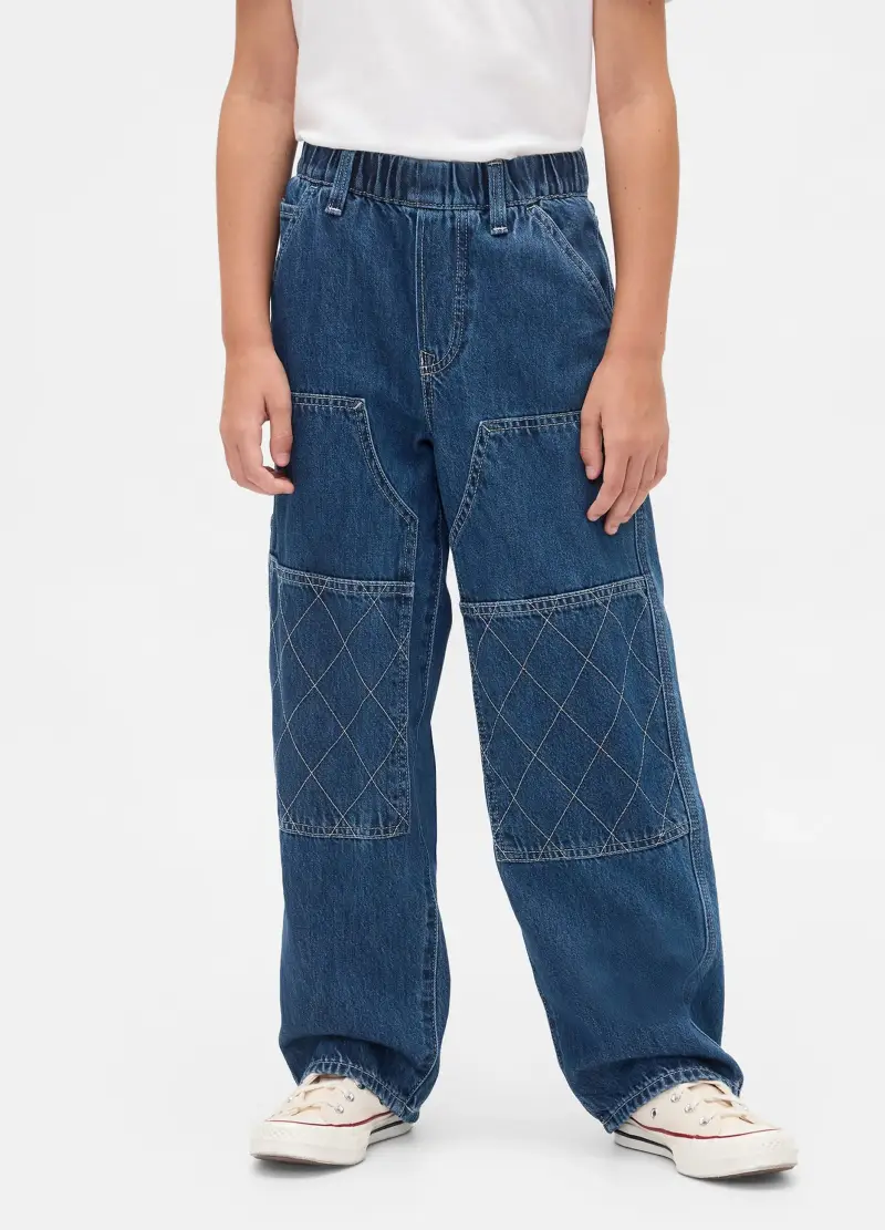 Pantaloni Baggy In Denim Per Ragazzo, Bambino, Blu miniatura 2