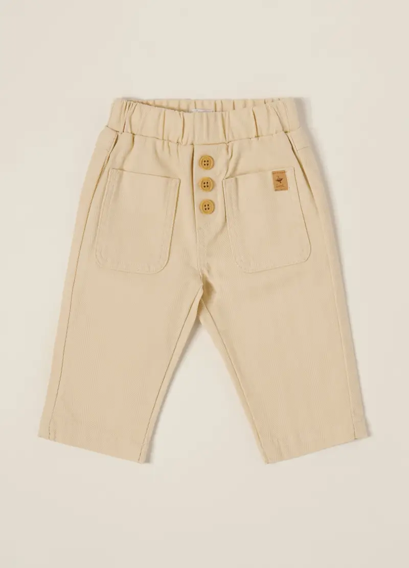 OVS, Pantaloni Beige Elasticizzati Per Neonato, Beige, Taglia: 6