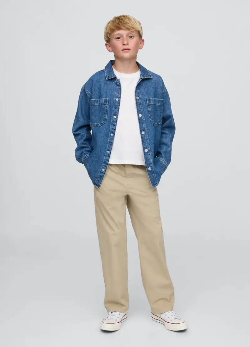 Pantaloni Beige Regular Elasticizzati, Bambino, Marrone