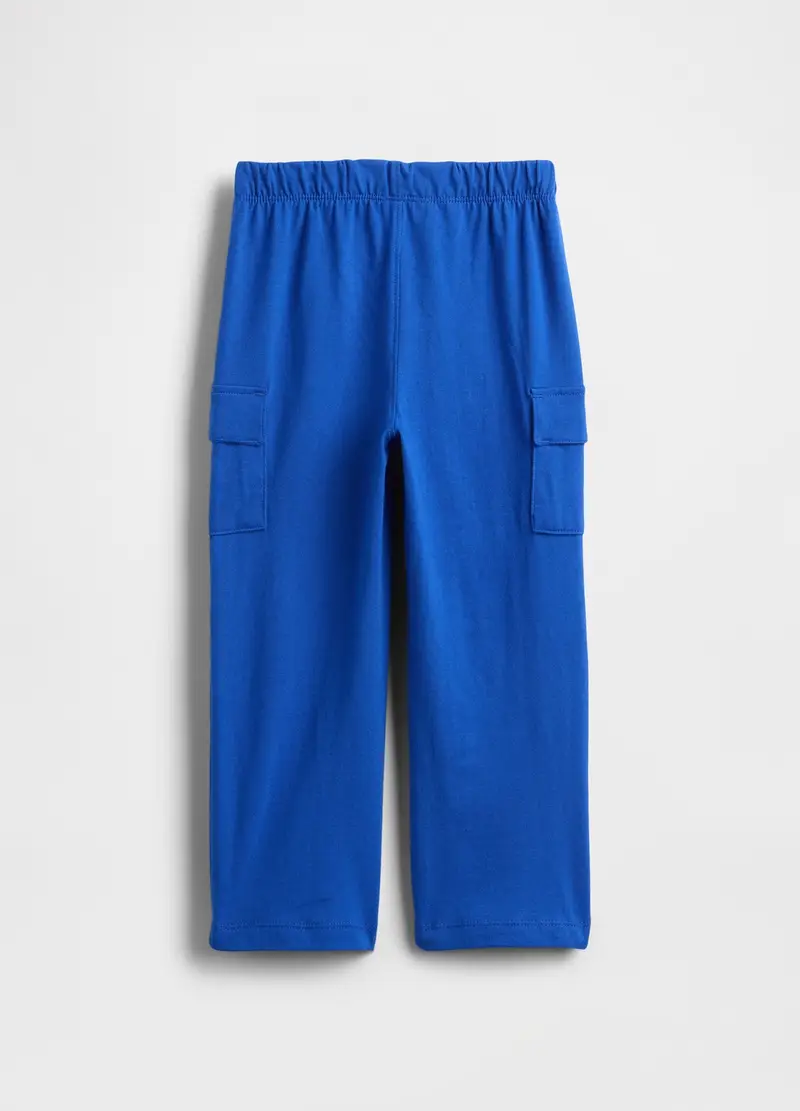 Pantaloni Blu Cargo In Cotone, Bambino, Blu miniatura 2