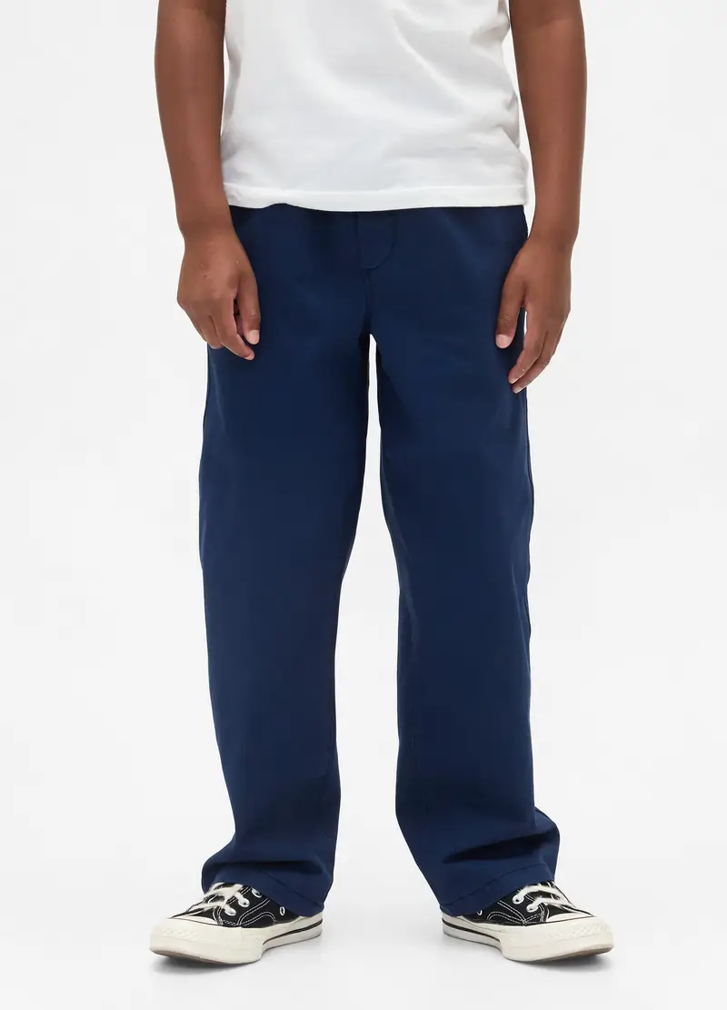 Pantaloni Blu Per Bambino In Tessuto Elasticizzato, Blu miniatura 2