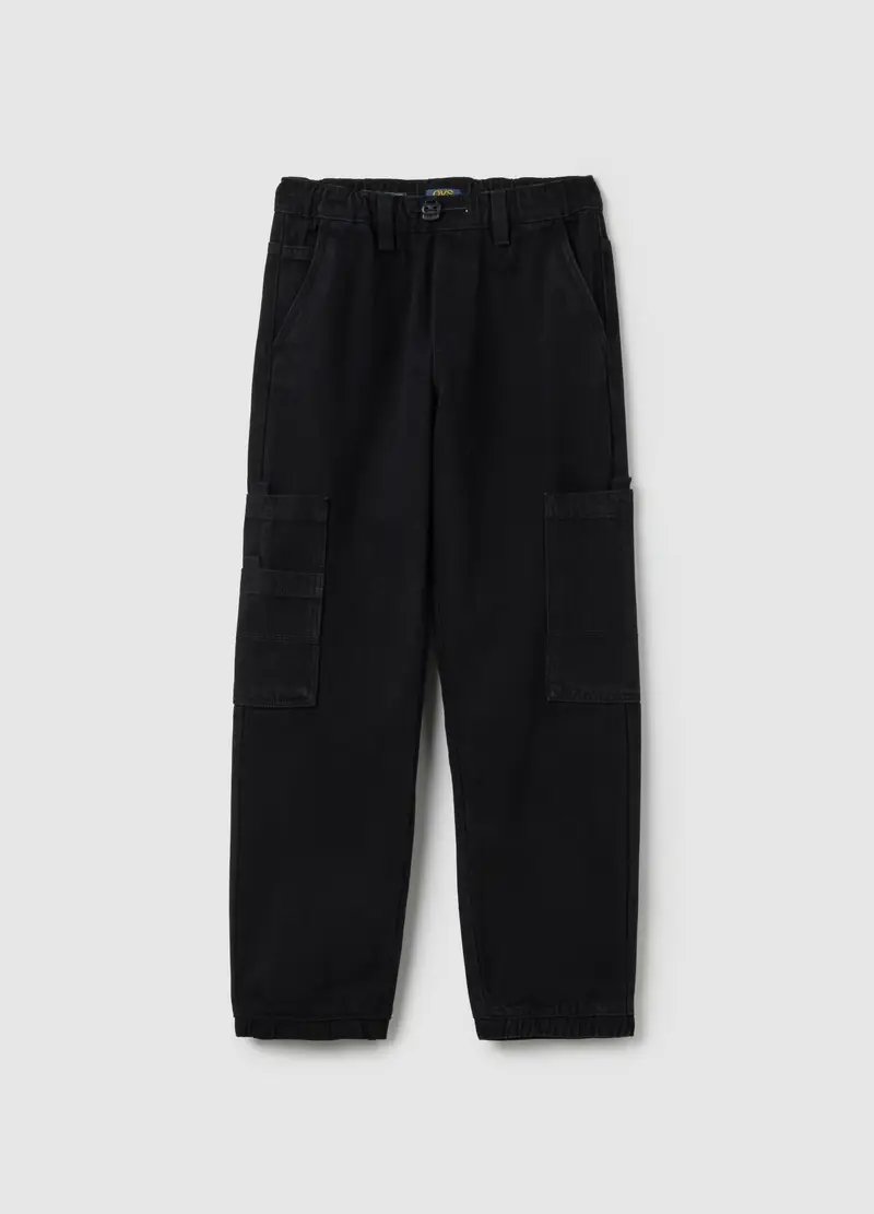 OVS Pantaloni cargo Ragazzo Nero 2345096