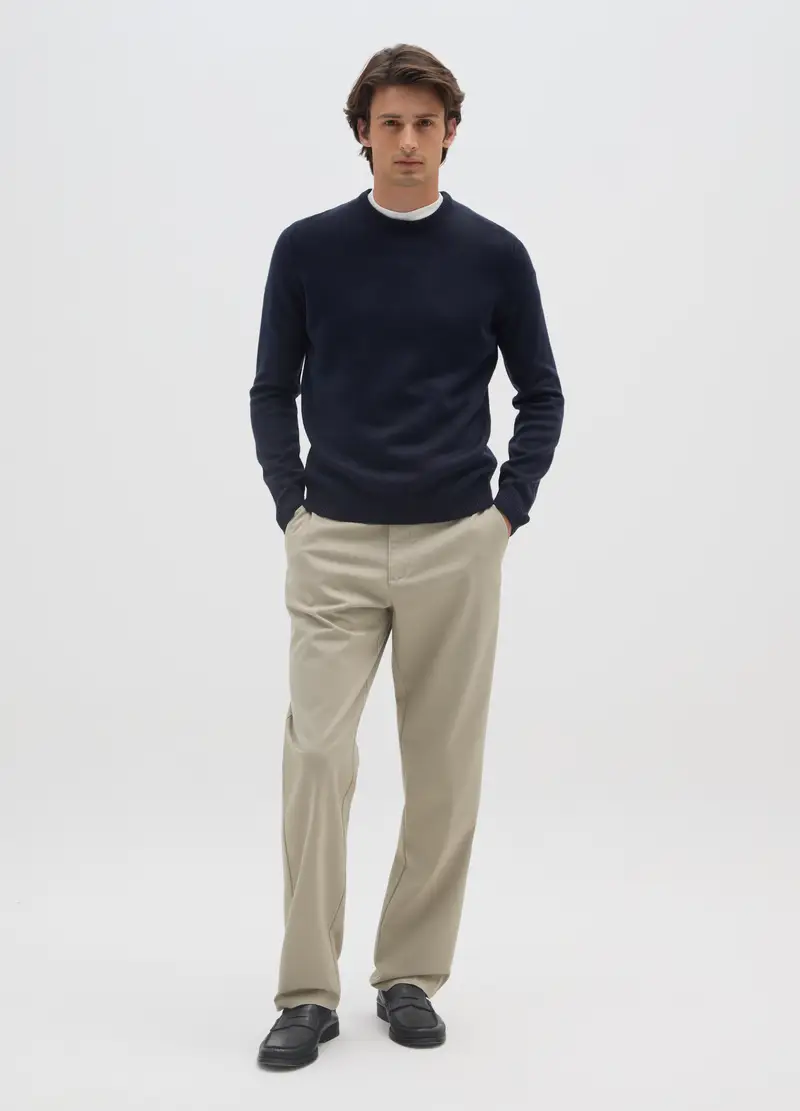 Pantaloni Chino Beige Regular Fit, Uomo, Beige