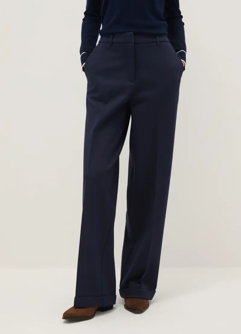 Pantaloni Chino Blu Slim Fit, Donna, Blu miniatura 2