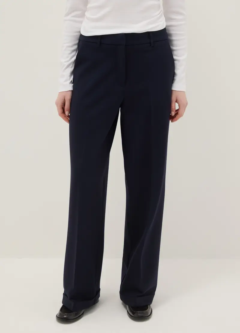 Pantaloni Chino Blu Slim Fit, Donna, Blu miniatura 2