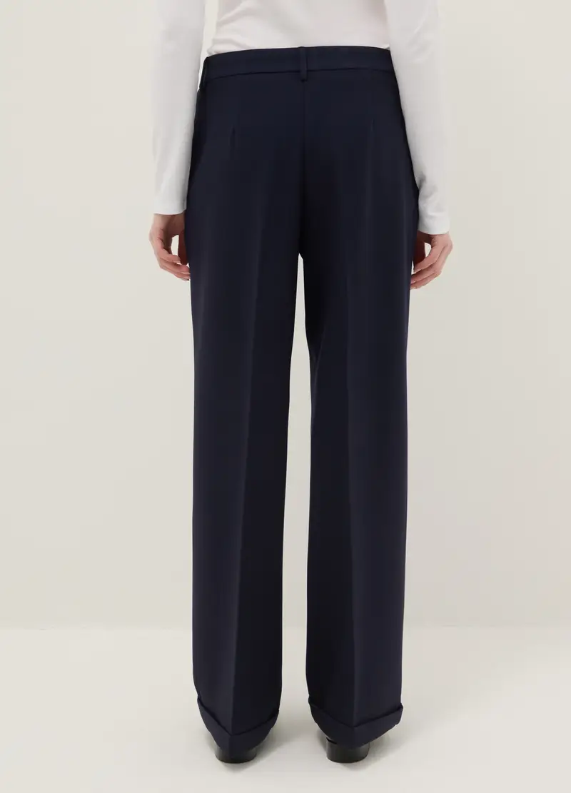 Pantaloni Chino Blu Slim Fit, Donna, Blu miniatura 3