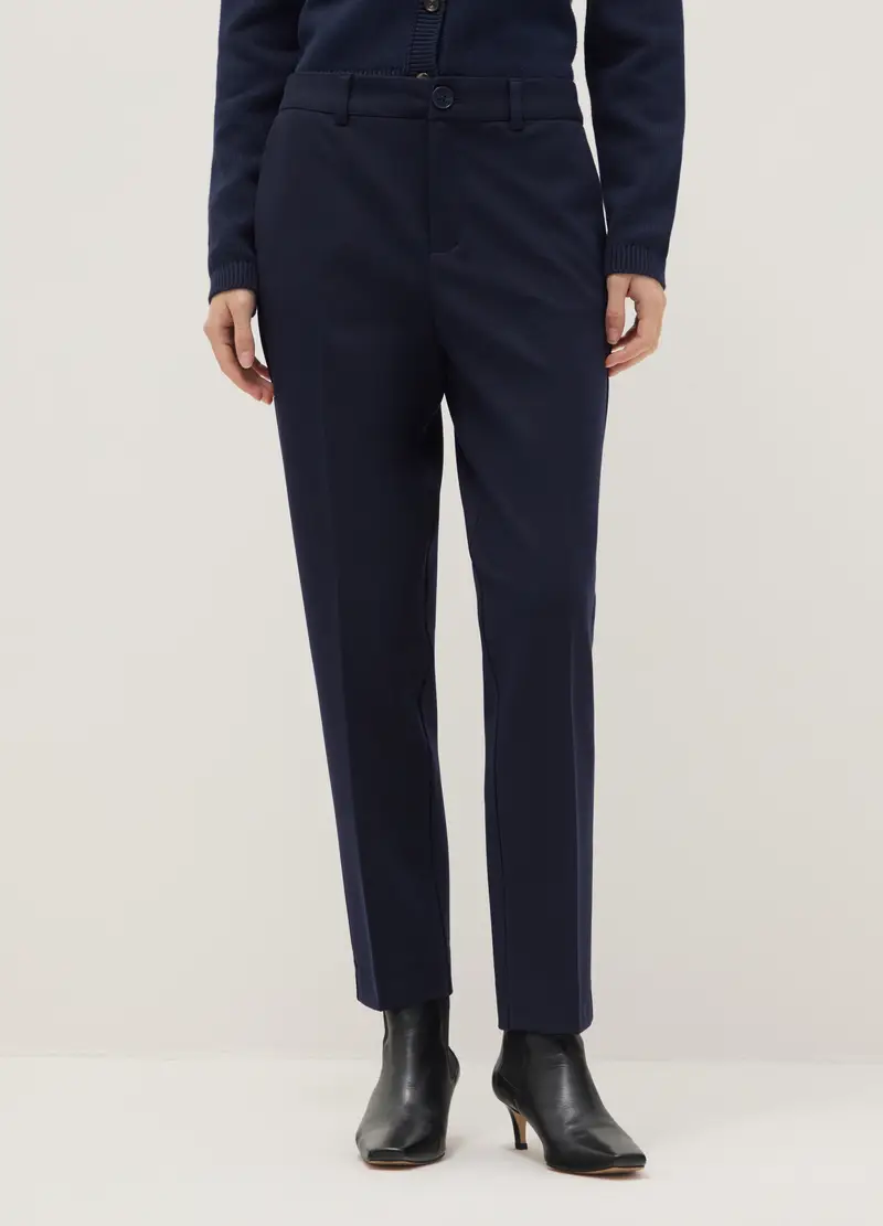 Pantaloni Chino Blu Slim Fit, Donna, Blu miniatura 2