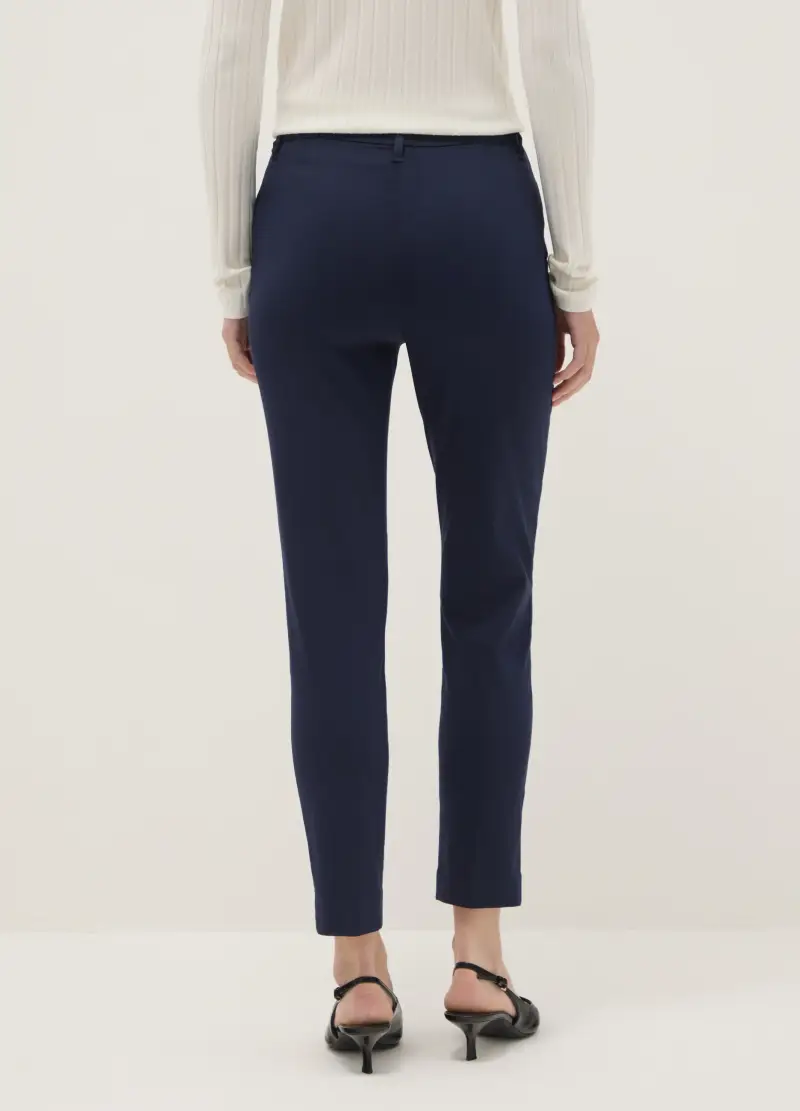 Pantaloni Chino Blu Slim Fit, Donna, Blu miniatura 3