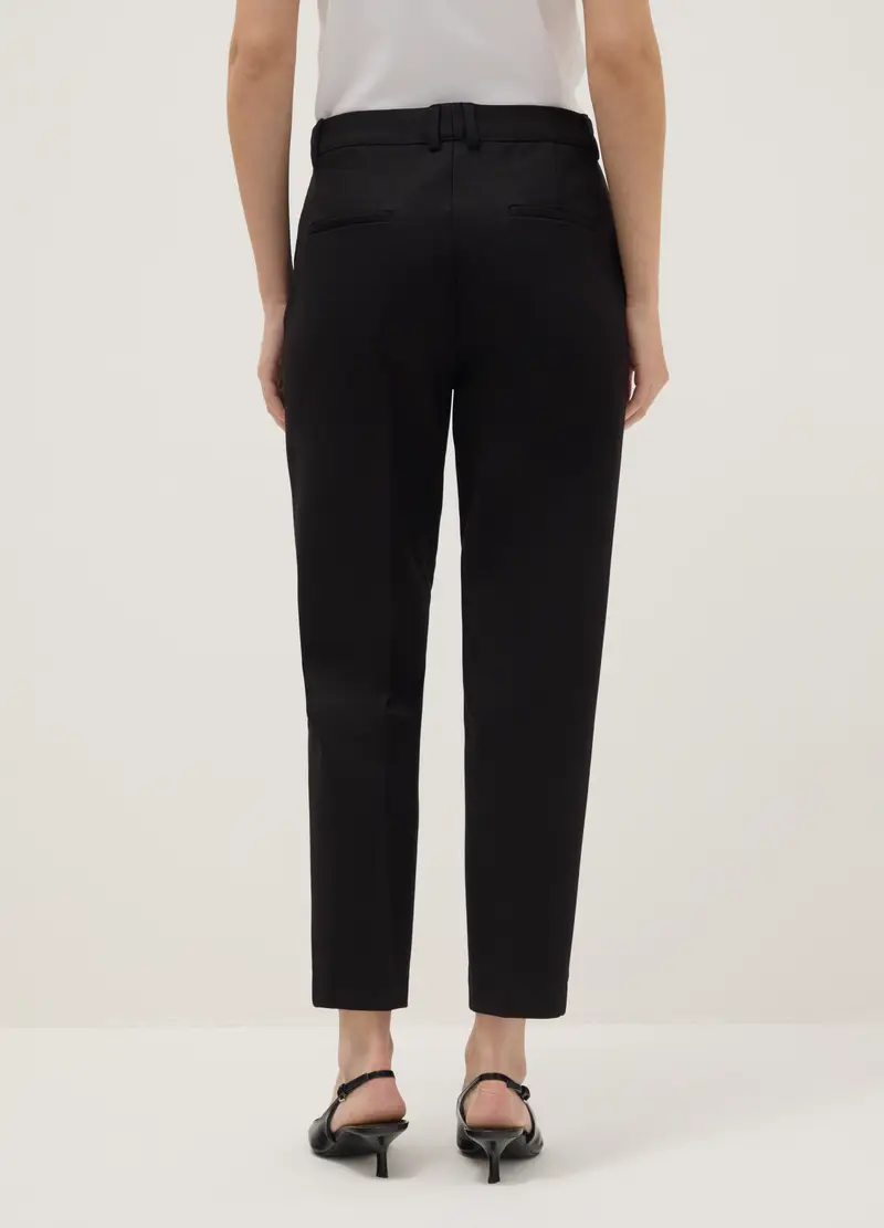 Pantaloni Chino Neri Slim Fit, Donna, Nero miniatura 3