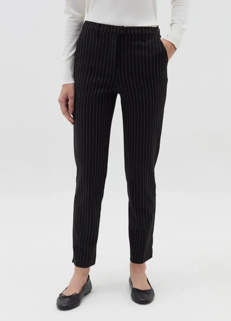 Pantaloni Chino Stretch, Donna, Multicolor miniatura 2