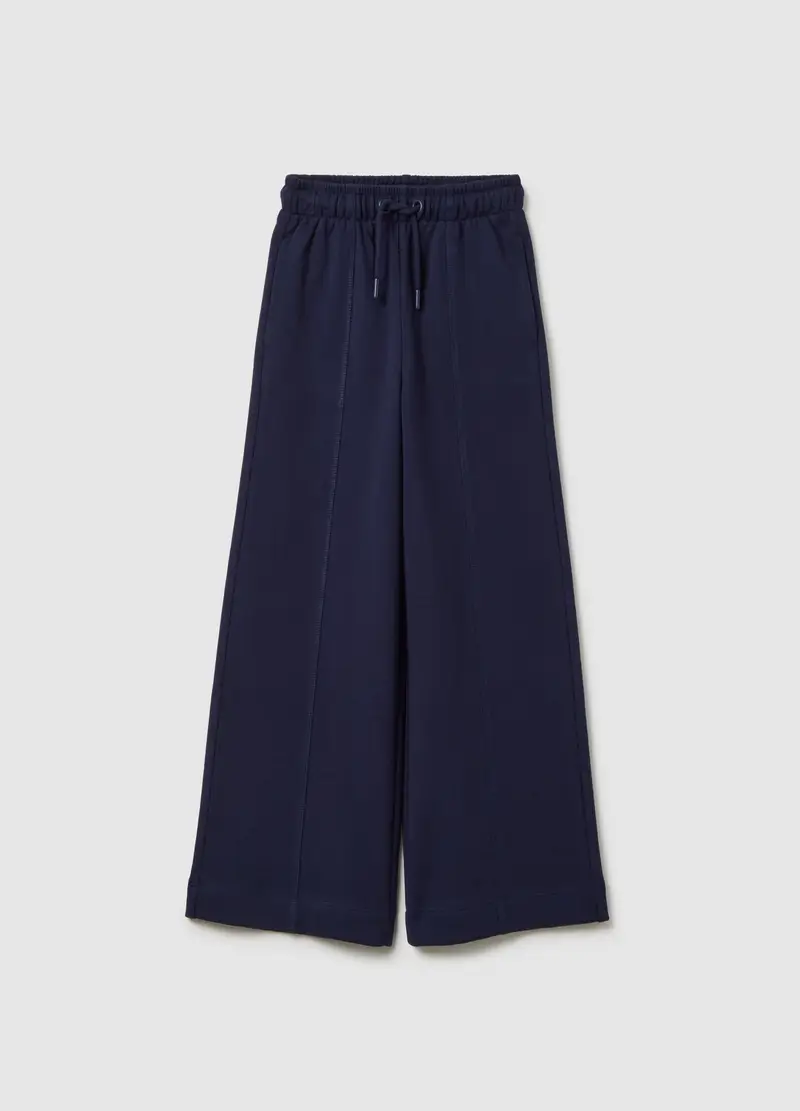 OVS, Pantaloni Da Bambina In Puro Cotone Blu Culotte, Blu, Taglia: 4-5