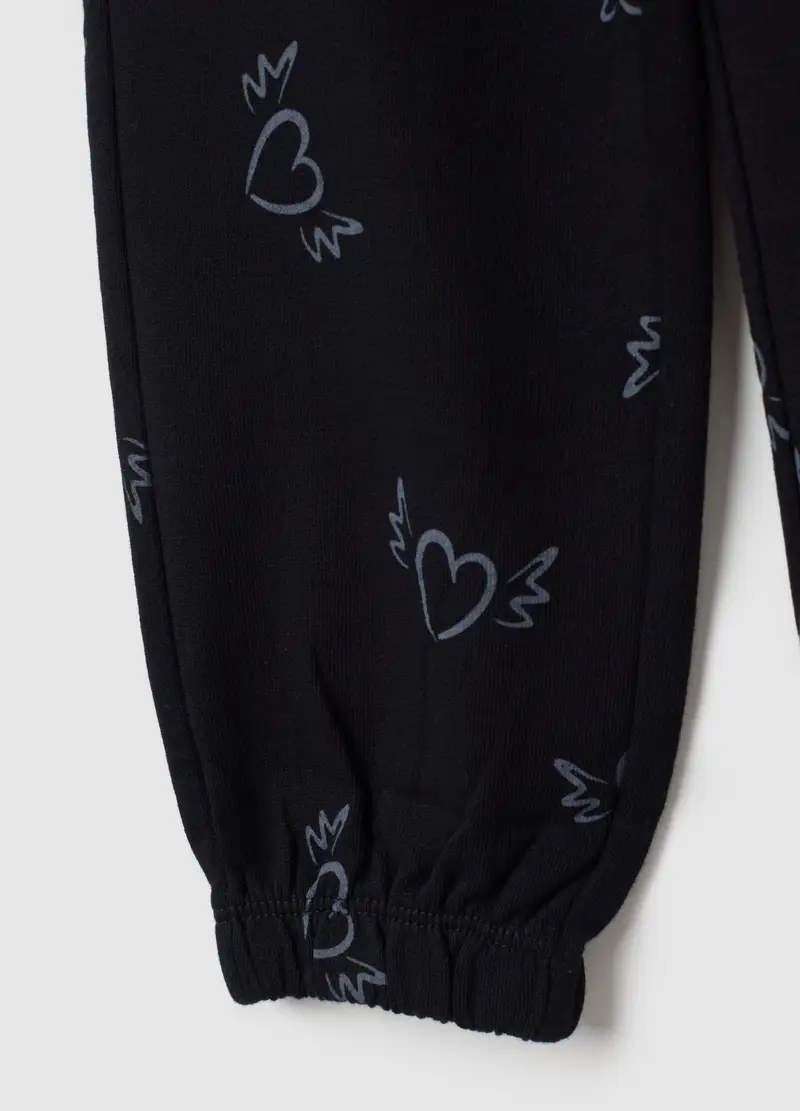 OVS, Pantaloni Da Bambina In Puro Cotone Nero Regular Fit, Nero, Taglia: 3-4 miniatura 3