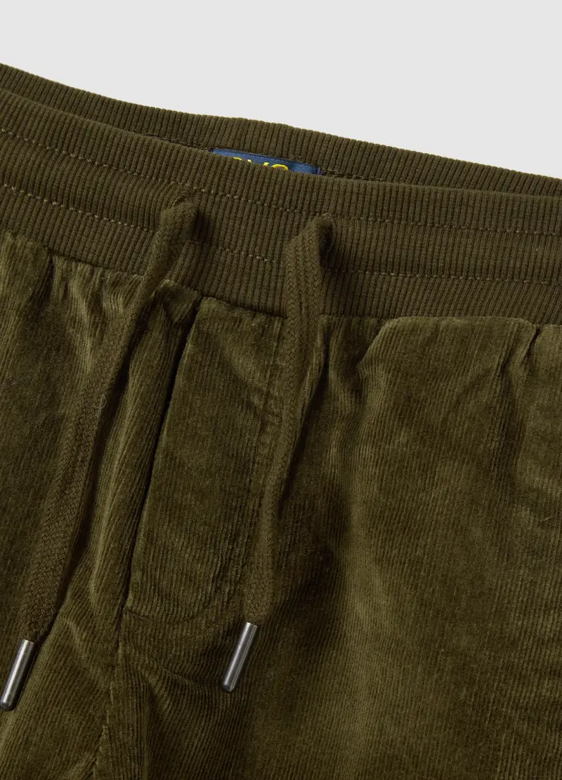 Pantaloni Da Bambino In Cotone E Velluto A Coste Verdi, Verde miniatura 3