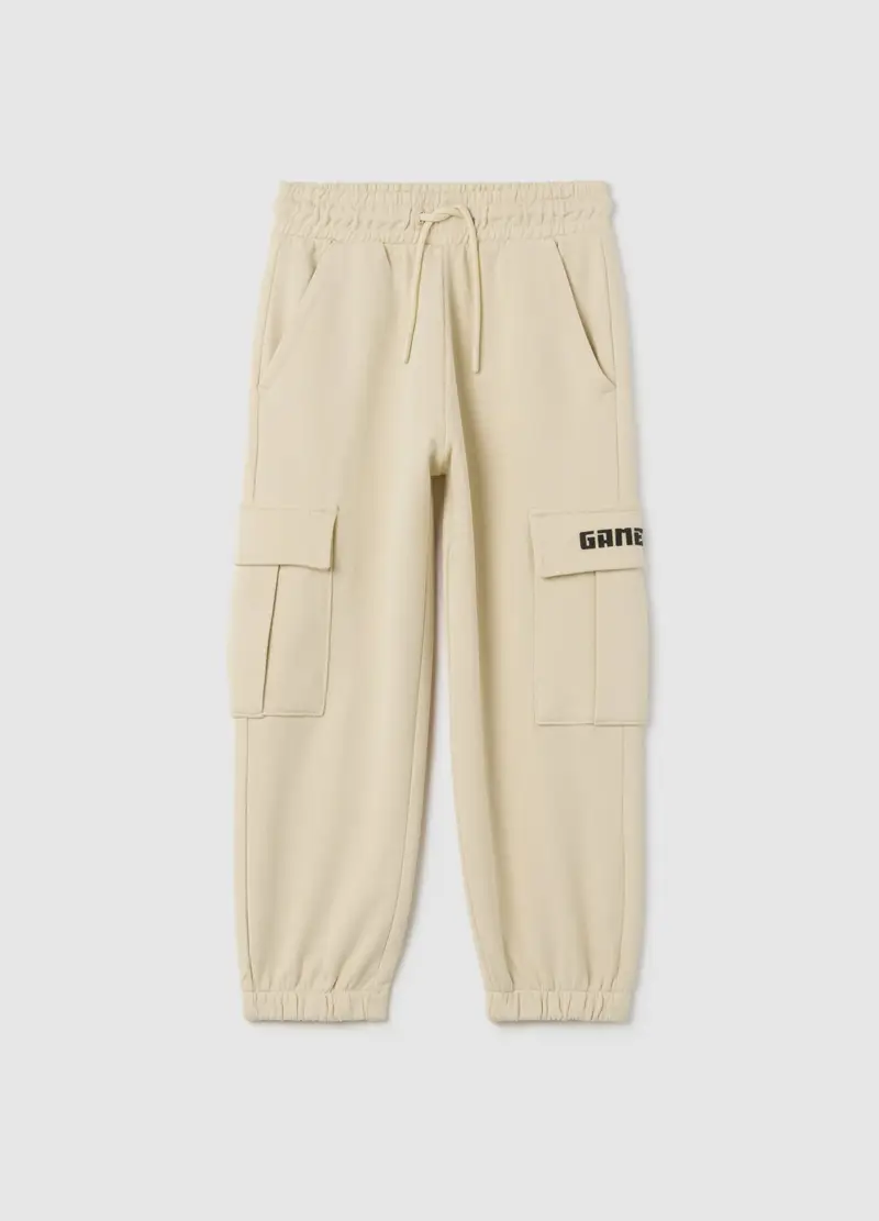 OVS, Pantaloni Da Bambino In Puro Cotone Beige Regular Fit, Beige, Taglia: 3-4