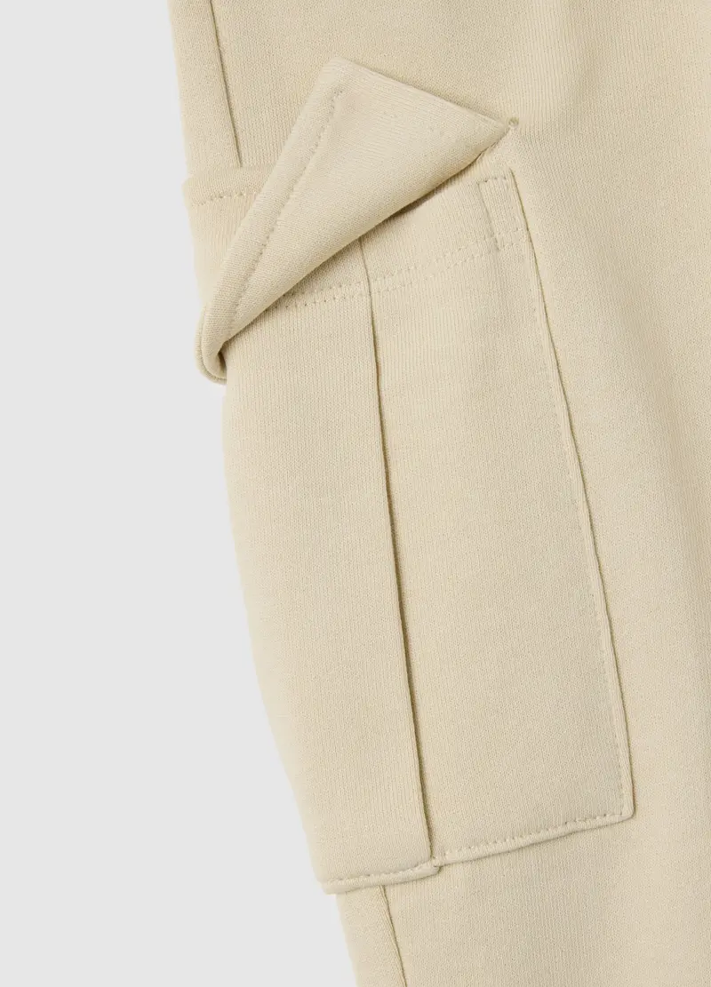 OVS, Pantaloni Da Bambino In Puro Cotone Beige Regular Fit, Beige, Taglia: 3-4 miniatura 2