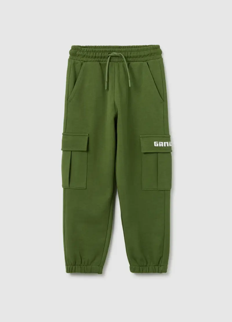 OVS, Pantaloni Da Bambino In Puro Cotone Verdi Regular Fit, Verde, Taglia: 3-4