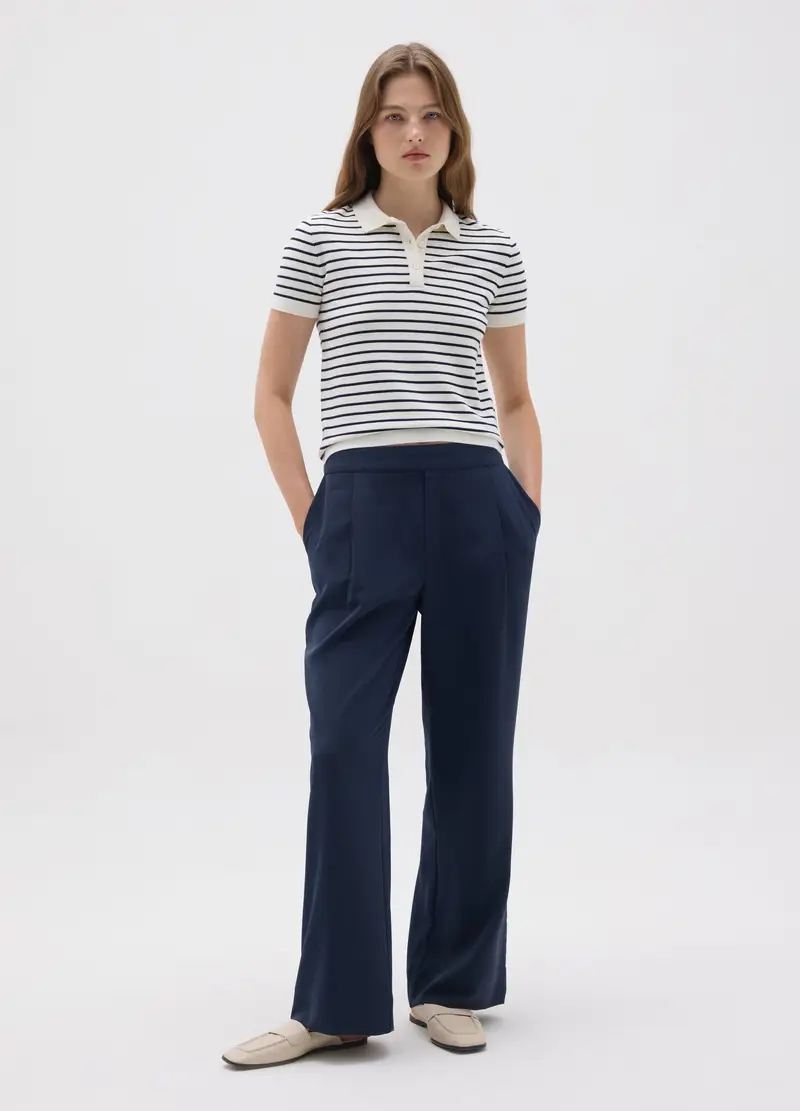 OVS , Pantaloni Da Donna In Blu Regular Fit, Blu, Taglia: XS