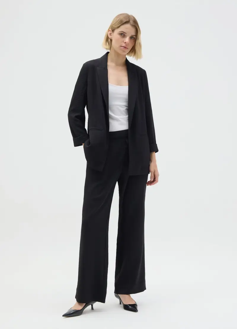 OVS , Pantaloni Da Donna Neri Regular Fit, Nero, Taglia: S