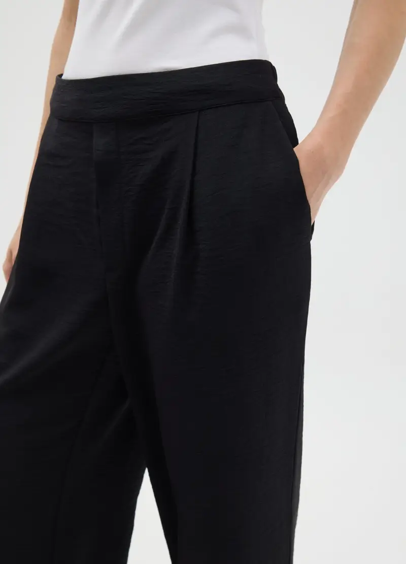 OVS, Pantaloni Da Donna Neri Regular Fit, Nero, Taglia: S miniatura 2