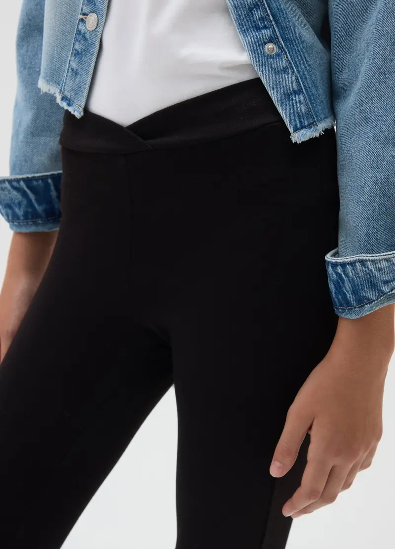 OVS, Pantaloni Da Ragazza In Misto Nero Flare Fit, Bambina, Nero, Taglia: 10-11 miniatura 2