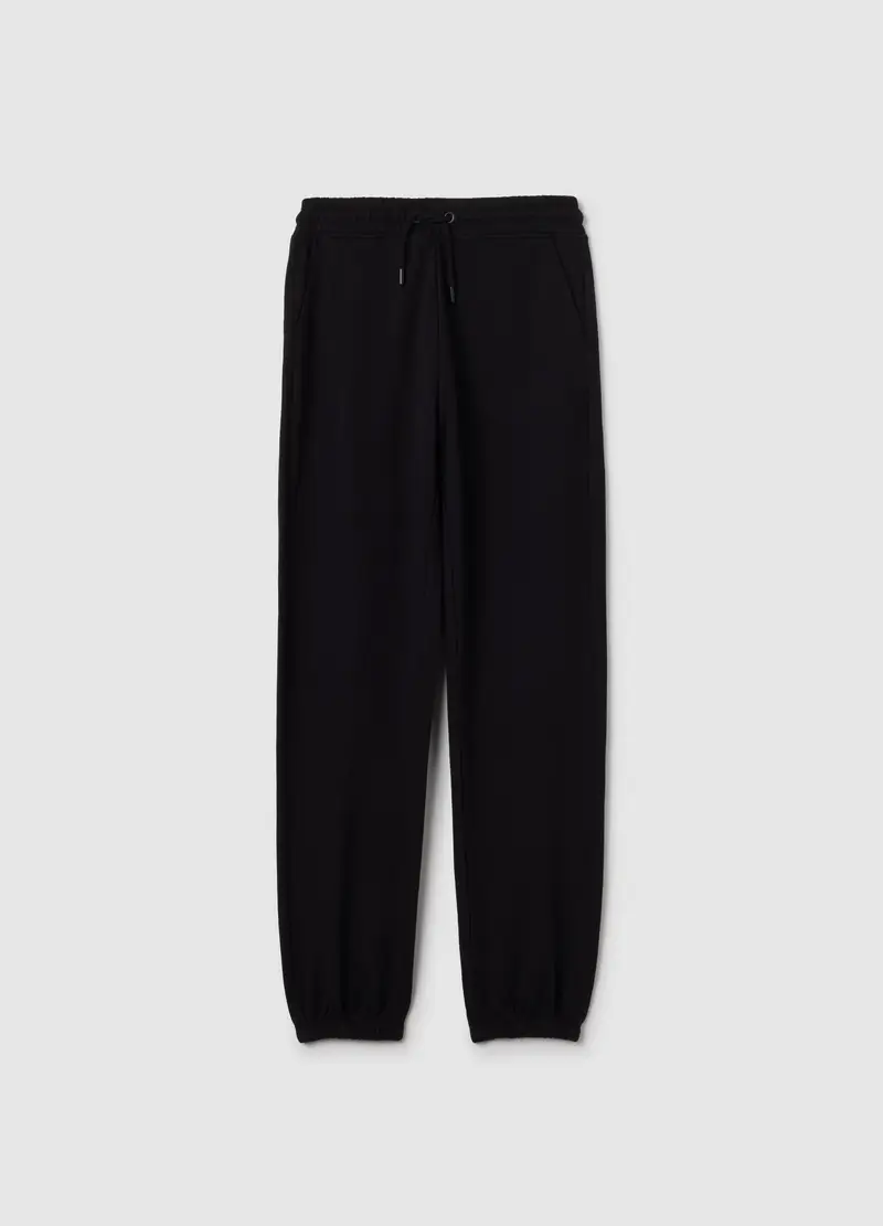 OVS, Pantaloni Da Ragazza In Puro Cotone Nero Regular Fit, Bambina, Nero, Taglia: 10-11