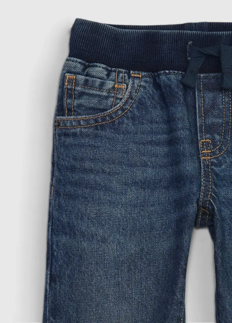 , Pantaloni Denim Blu Per Bambino, Blu miniatura 3
