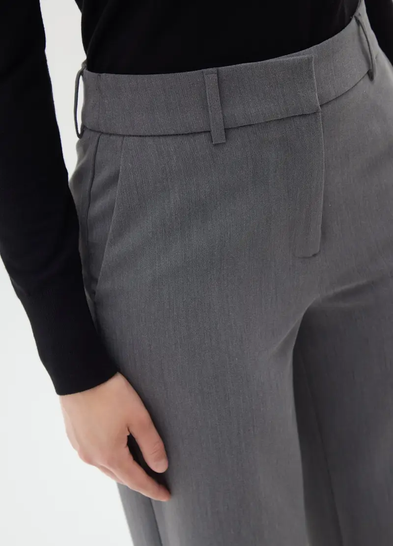 OVS, Pantaloni Grigi Diritti, Donna, Grigio, Taglia: 38 miniatura 3