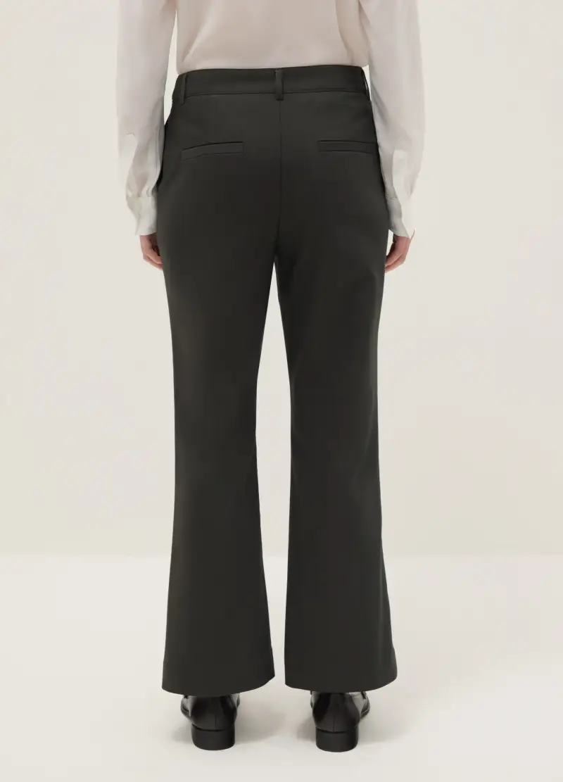 Pantaloni Grigi Elasticizzati Regular Fit, Donna, Grigio miniatura 3