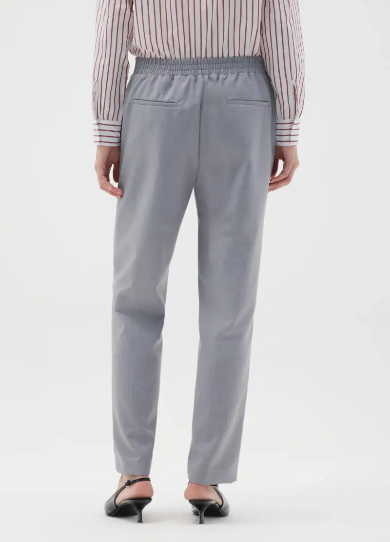 Pantaloni Grigi Vestibilità Slim, Donna, Grigio miniatura 3