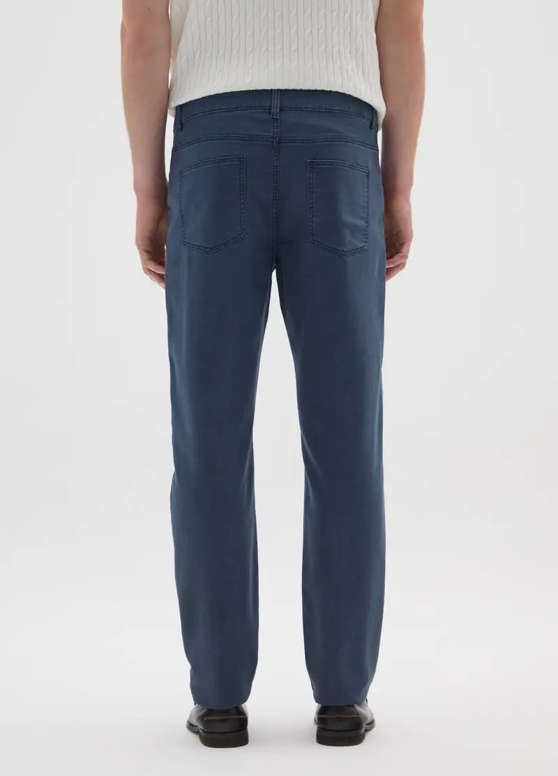 OVS, Pantaloni In Cotone Elasticizzato Blu Slim Fit, Uomo, Blu, Taglia: 44 miniatura 2