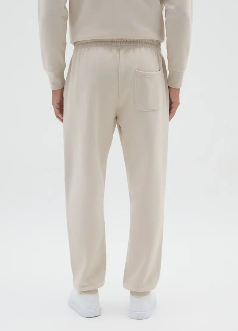 Pantaloni In Misto Cotone Beige Regular Fit, Uomo, Beige miniatura 3