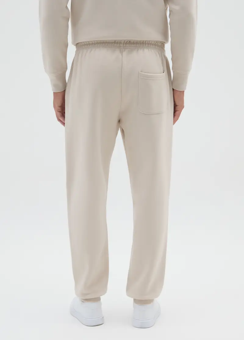 Pantaloni In Misto Cotone Beige Regular Fit, Uomo, Beige miniatura 3