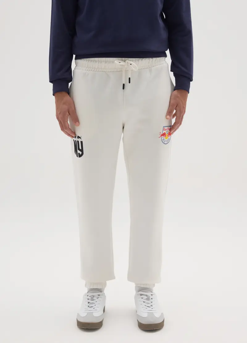 Pantaloni In Misto Cotone Bianchi, Uomo, Bianco miniatura 2