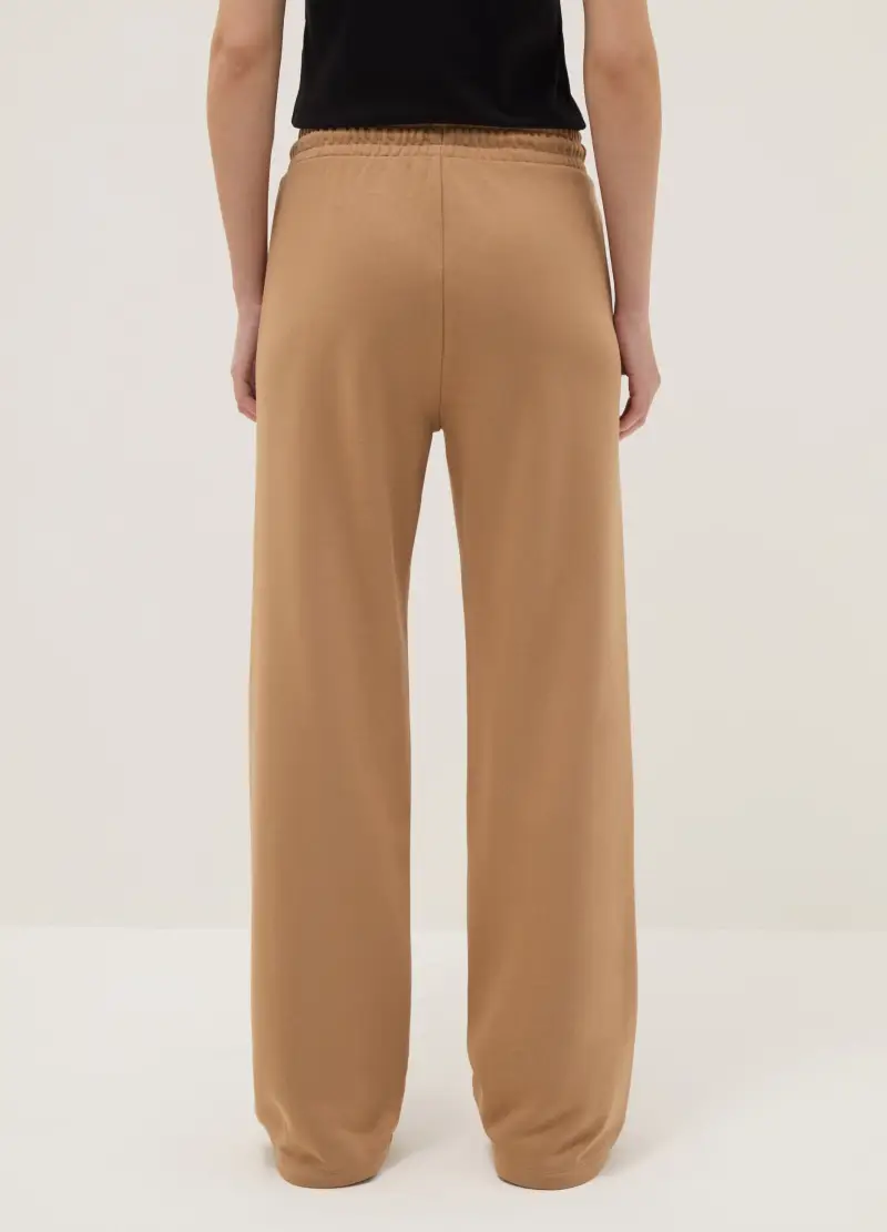 Pantaloni In Misto Cotone Marroni Regular Fit, Donna, Marrone miniatura 3