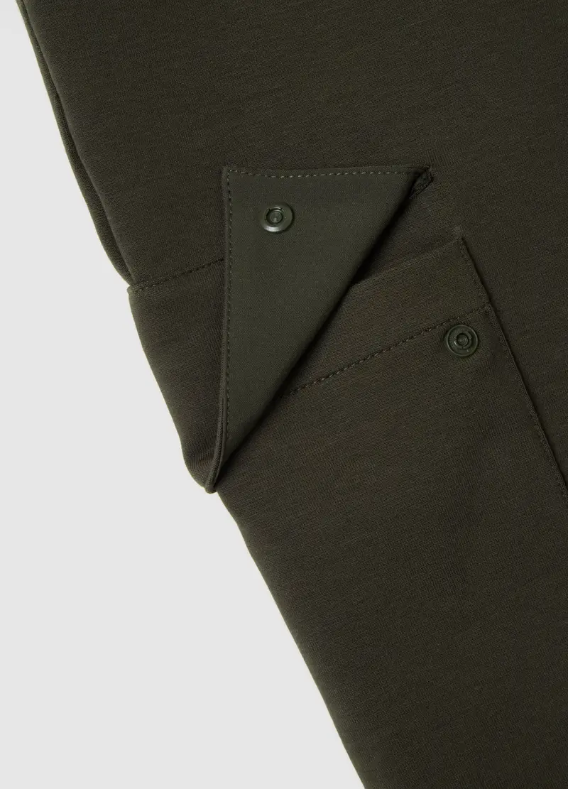 Pantaloni In Misto Cotone Marroni Regular Fit, Uomo, Marrone miniatura 2