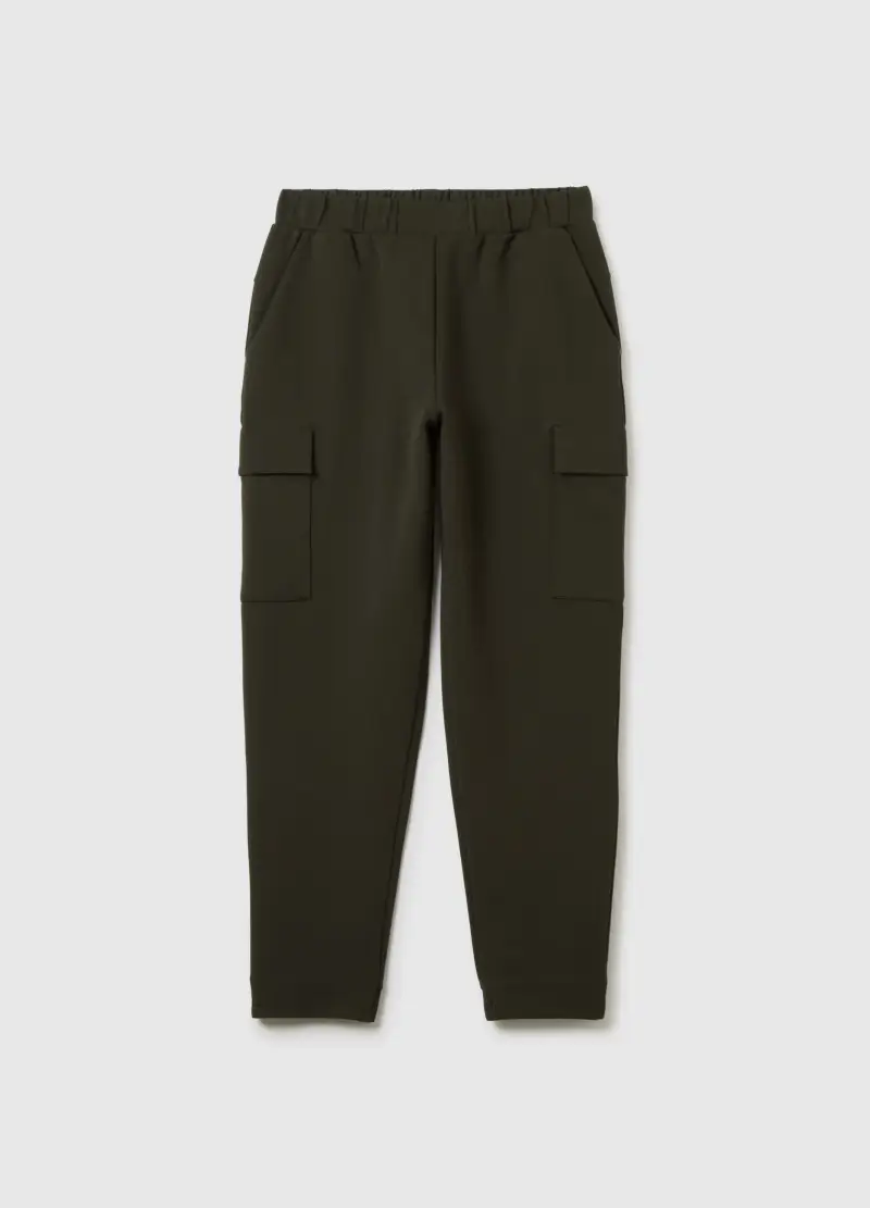 Pantaloni In Misto Cotone Marroni Regular Fit, Uomo, Marrone
