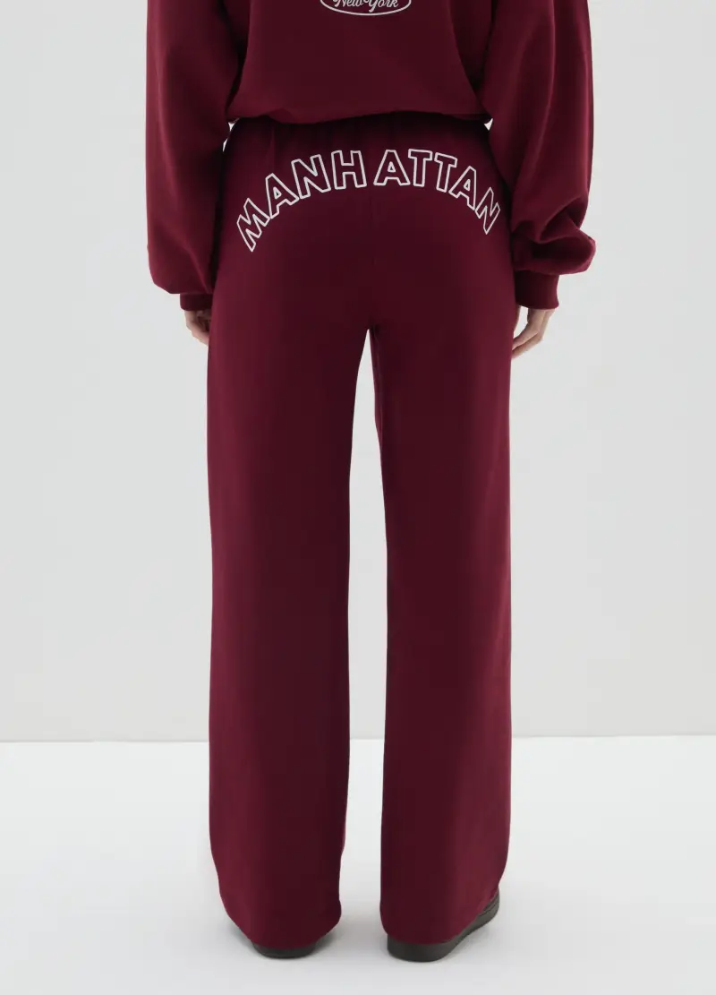 Pantaloni In Misto Cotone Rossi Regular Fit, Donna, Rosso miniatura 3