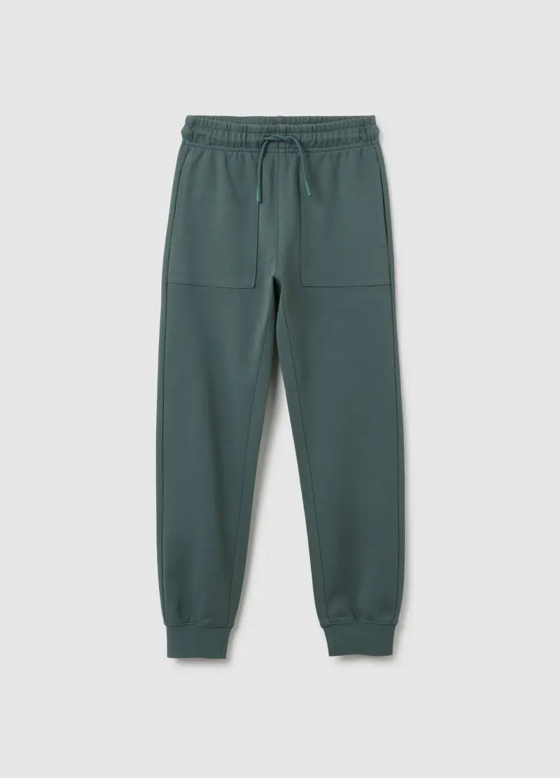 OVS, Pantaloni Jogger Da Ragazzo In Puro Cotone Verde Regular Fit, Bambino, Verde, Taglia: 10-11