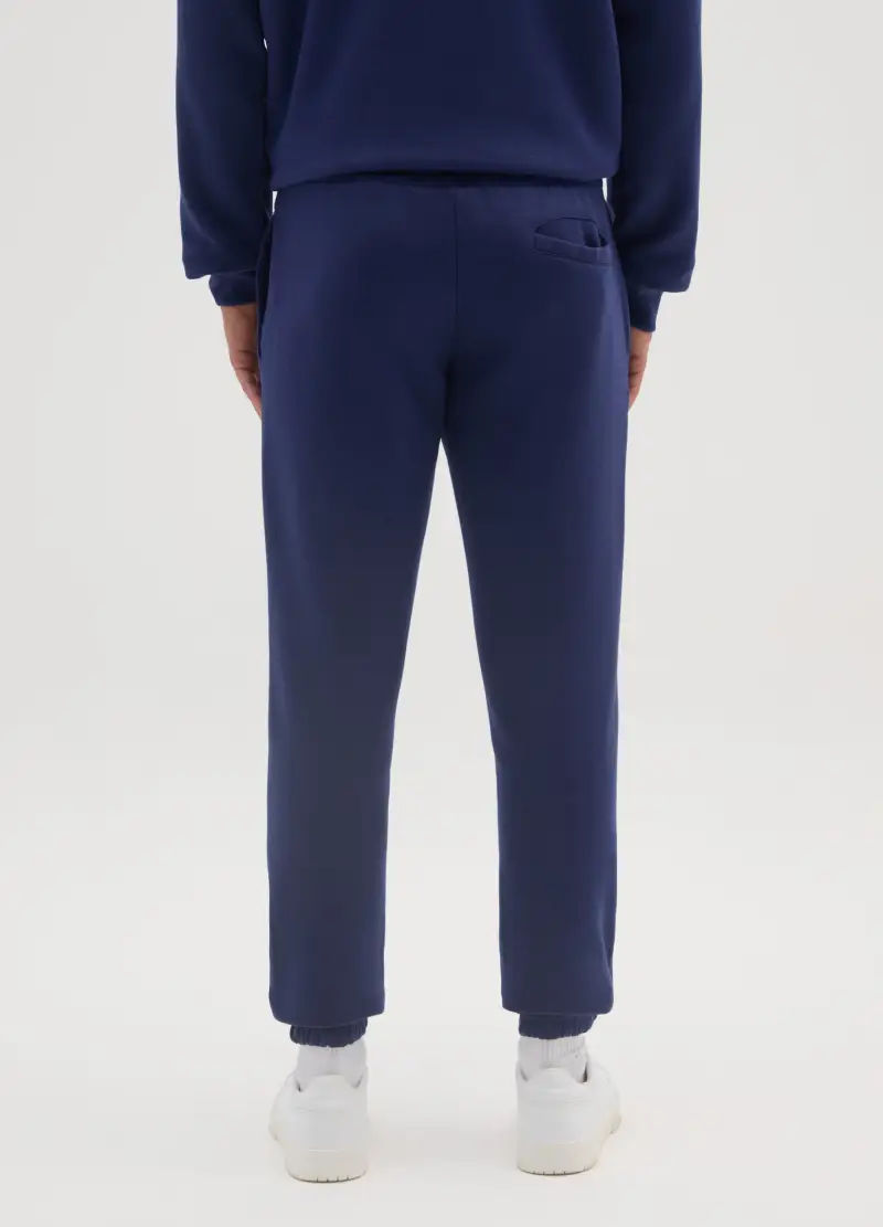 Pantaloni Jogger In Misto Cotone Blu Regular Fit Con Logo Nfl, Unisex, Blu miniatura 3